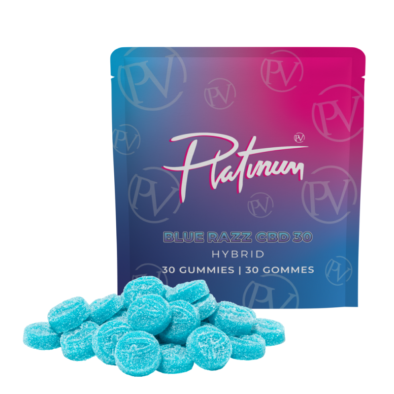 Platinum Blue Raz 30mg CBD Gummies