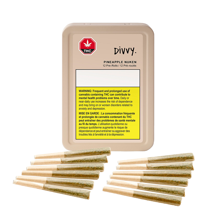 Divvy Pineapple Nuken 12 x 0.35g Pre-Rolls