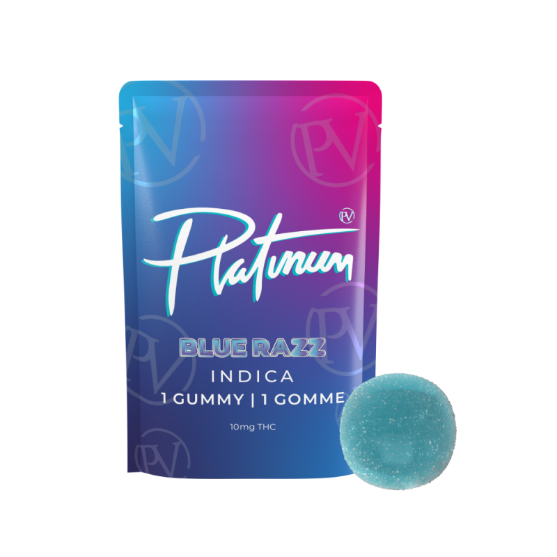 Platinum Blue Raz Gummy