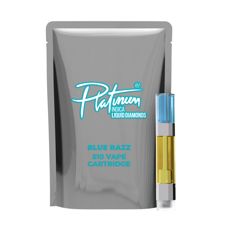 Platinum Vape – Blue Razz Liquid Diamond 510 Vape